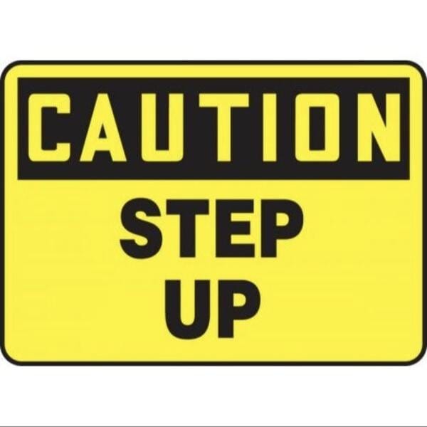 Accuform OSHA CAUTION Safety Sign STEP UP 14 in MSTF658VP - main